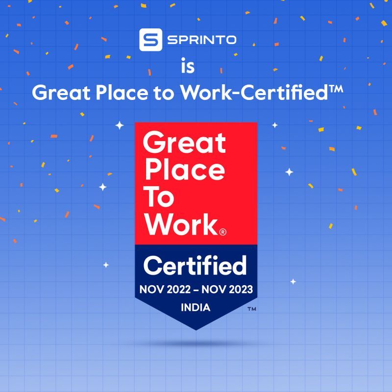  Great place to work certified