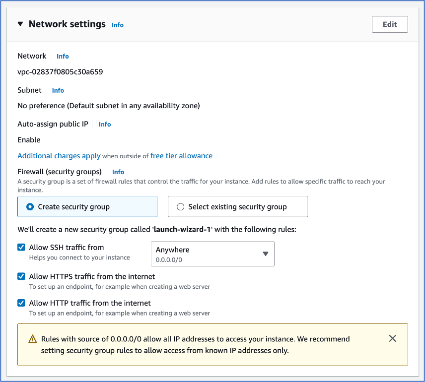 Network settings