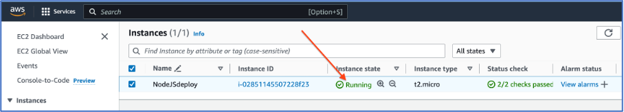 Instance Running