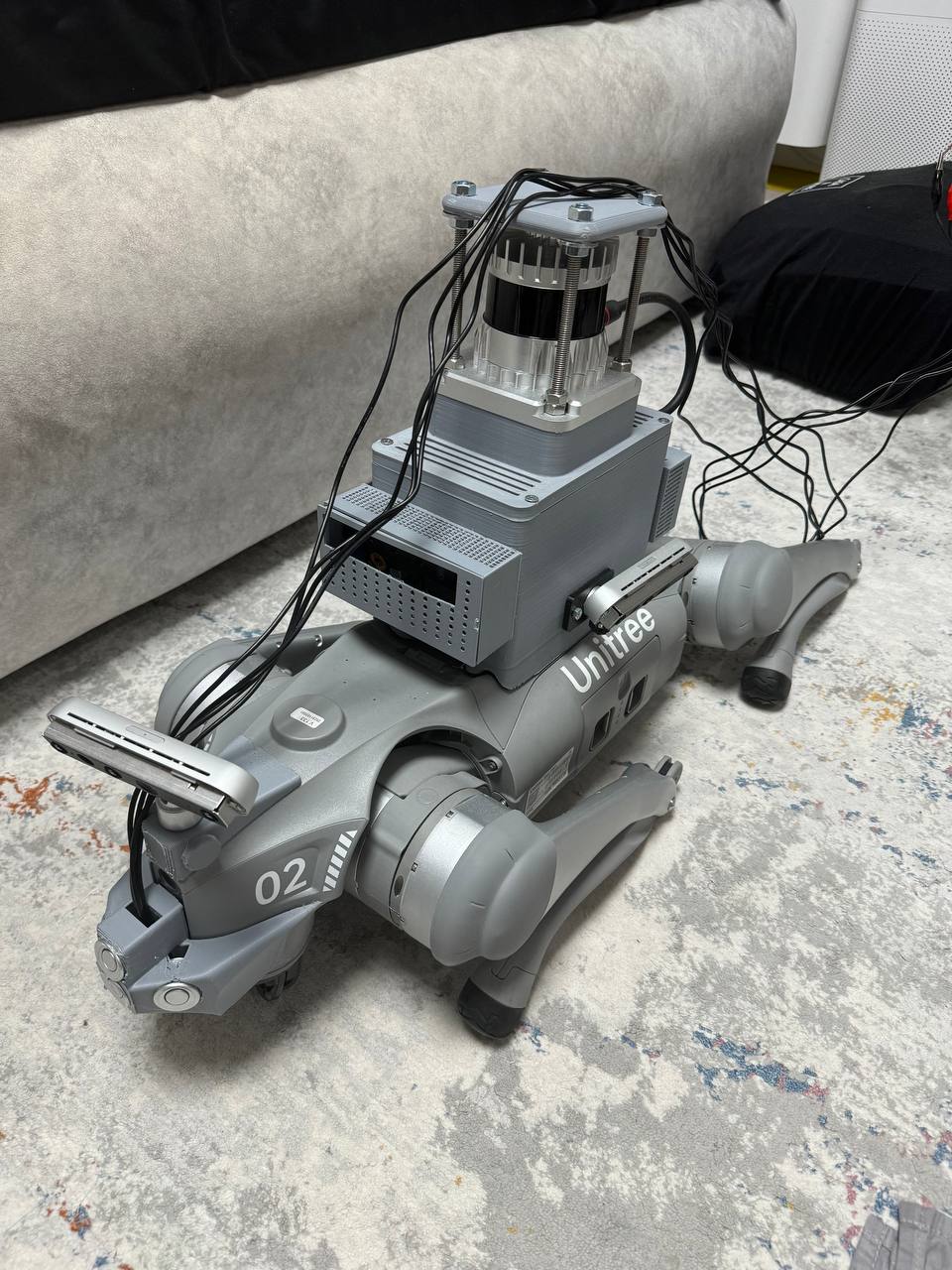 Picture 7. Unitree GO2 with custom software and hardware. 