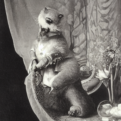 a gentleman otter in a 19th century portrait (this time with a lower guidance scale)
