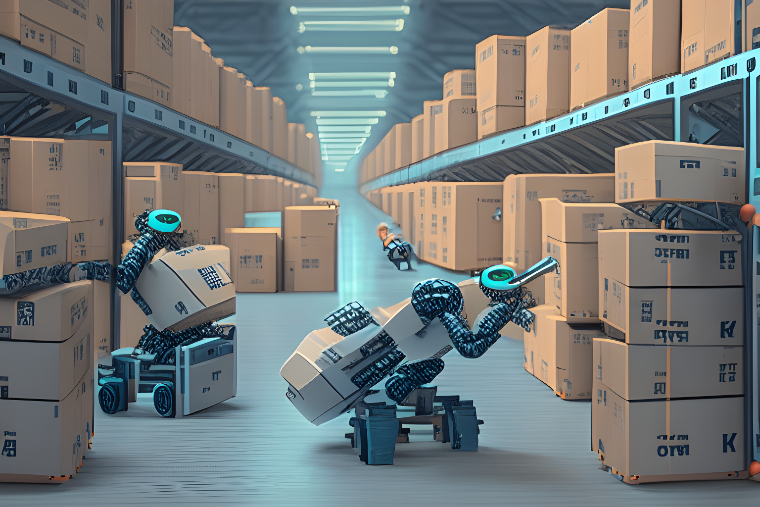 Robots handling inventory