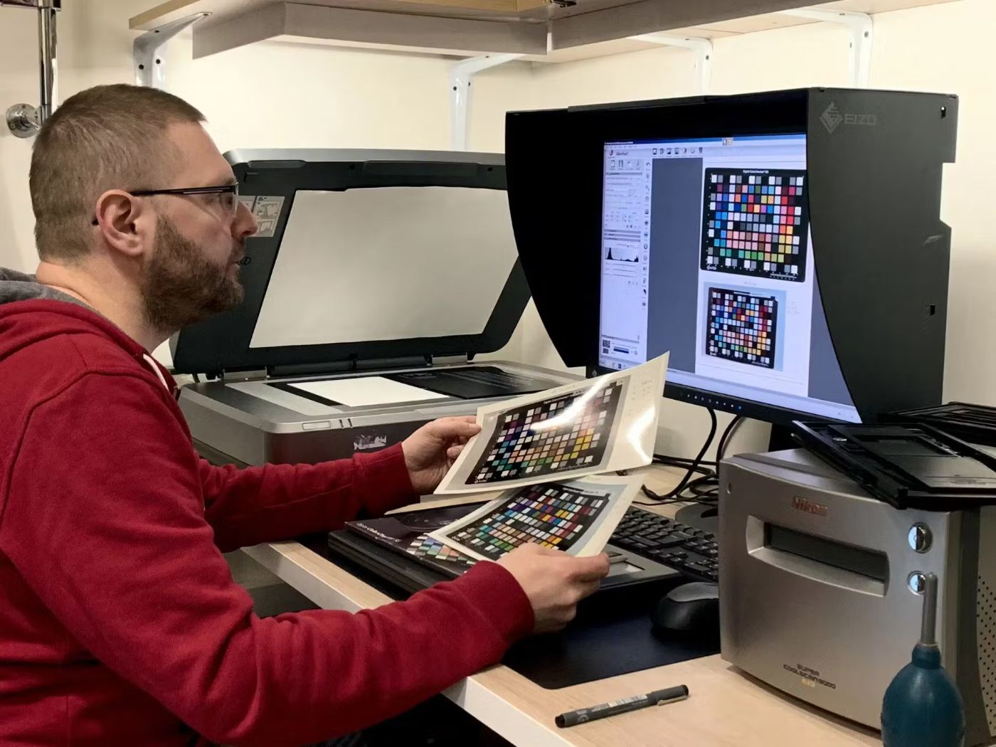 The process of calibrating with color targets