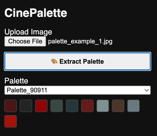Extracted palette example