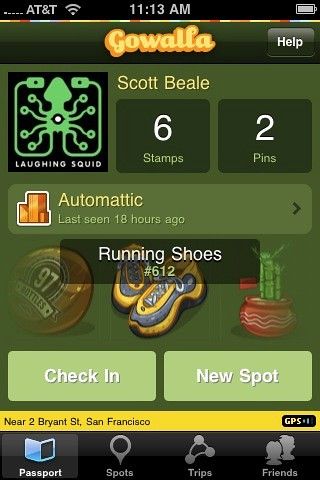 An early iteration of Gowalla, via Laughing Squid