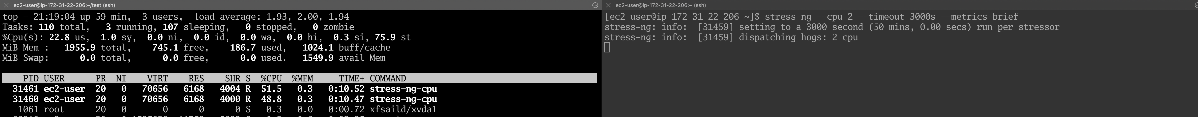 After the instance expends it’s CPU credit balance, the hypervisor throttles and enforces the baseline thus denying cycles and showing up in top as 75.0%st