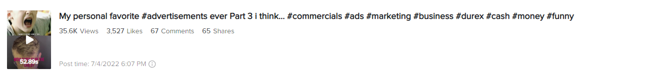 Results from one of my TikToks after following best practises.