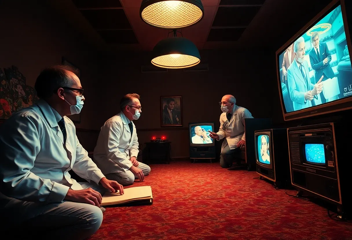 scientists investigating a strange tv trippy