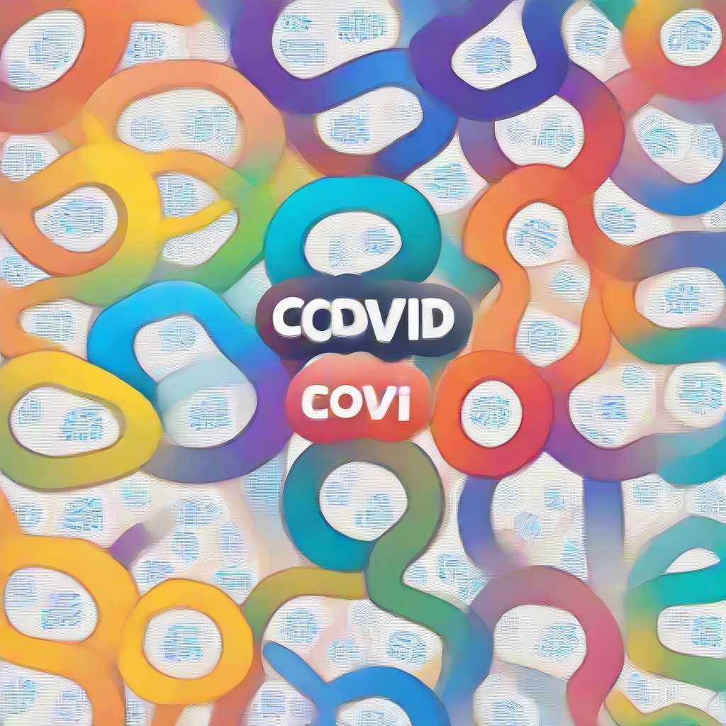 search results for covid on a search engine colorful