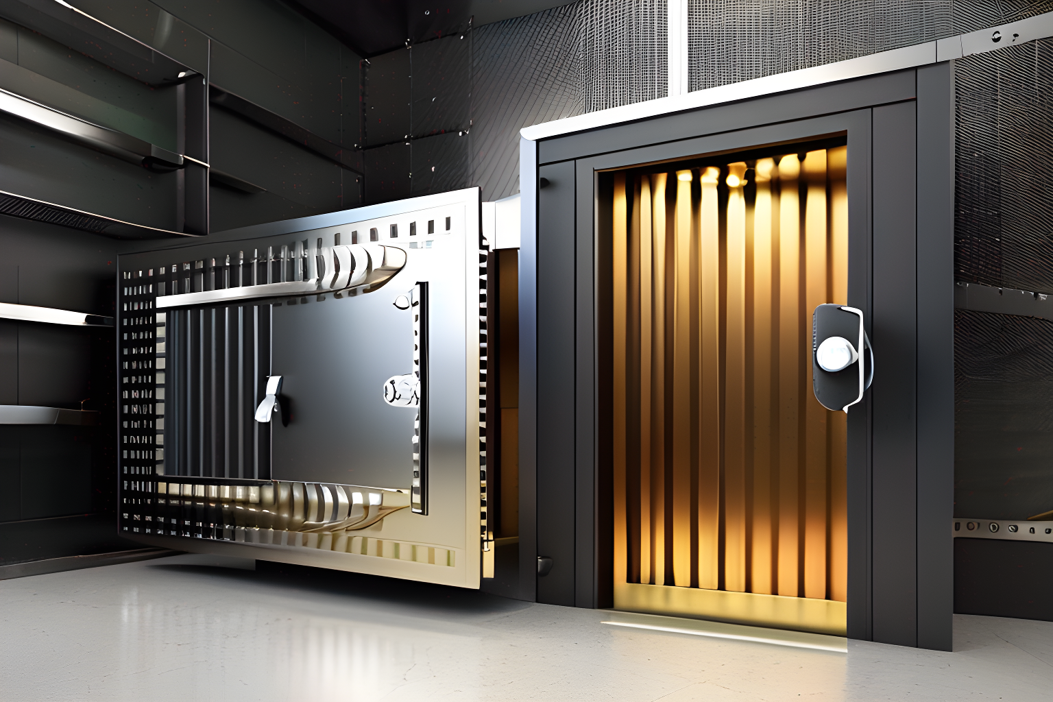 secure bank vault