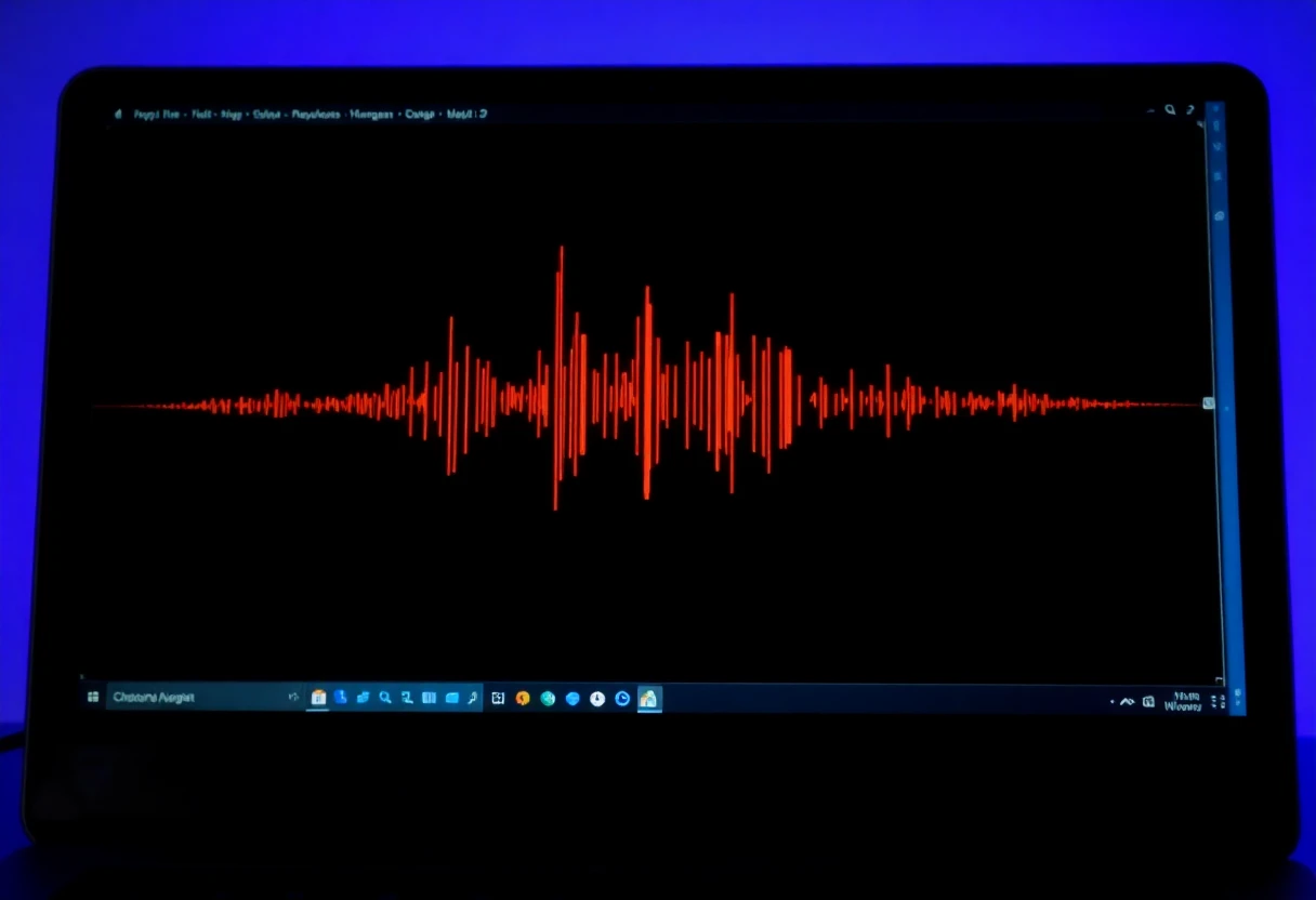 signal noise on a laptop screen