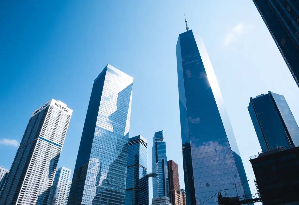 skyscrapers of different sizes
