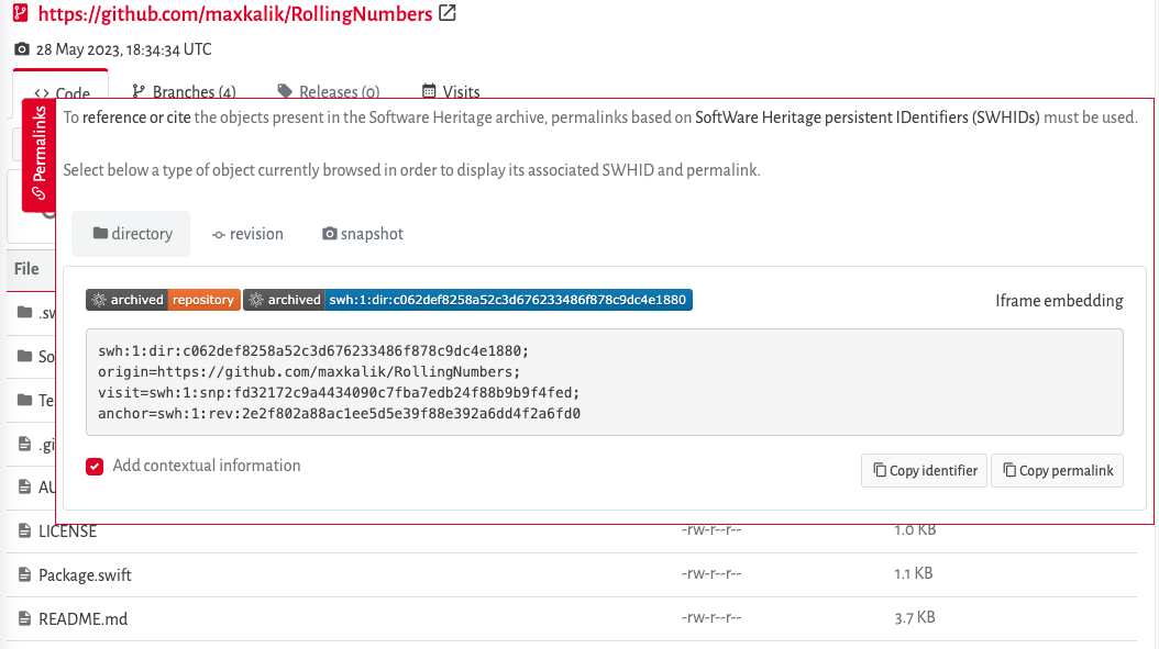 SWH permalink builder