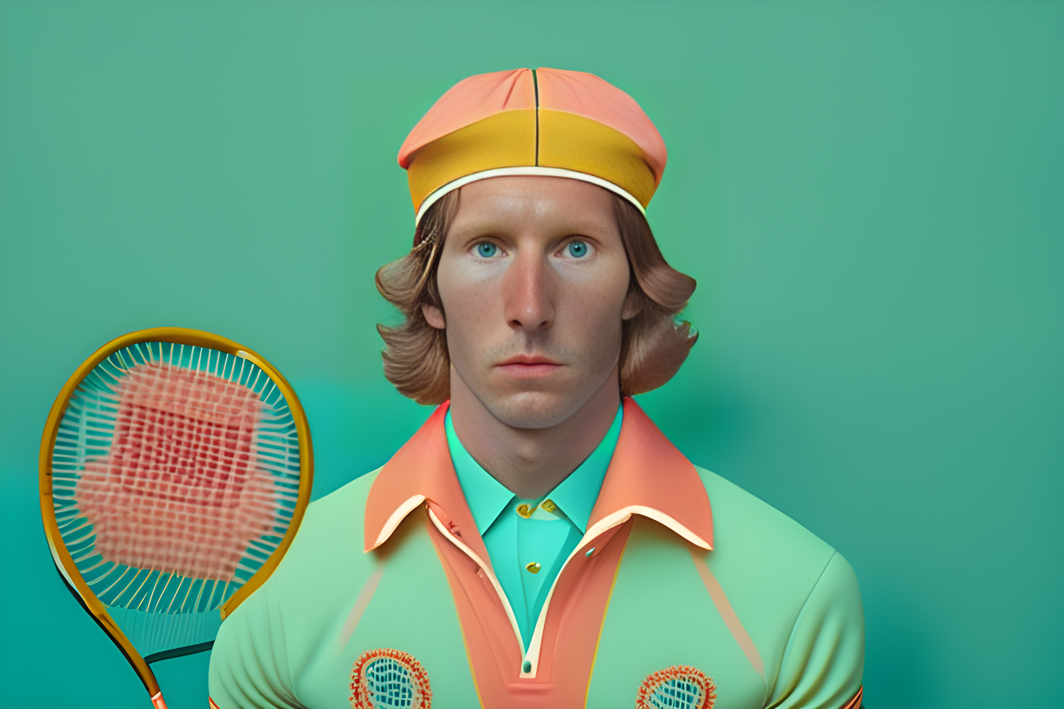 Tennis Player as Wes Anderson