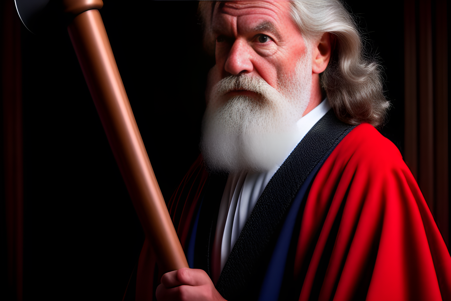 the judge with his hammer