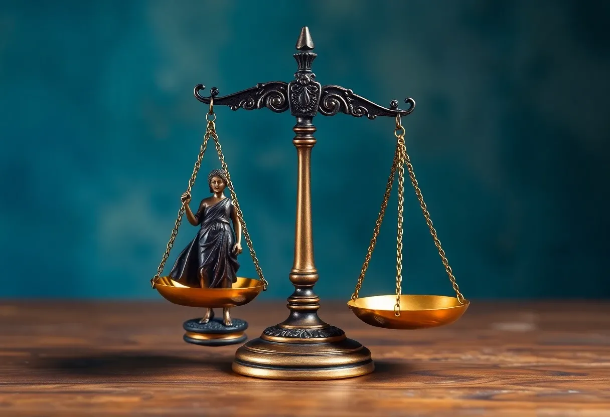 the scales of justice tipped over