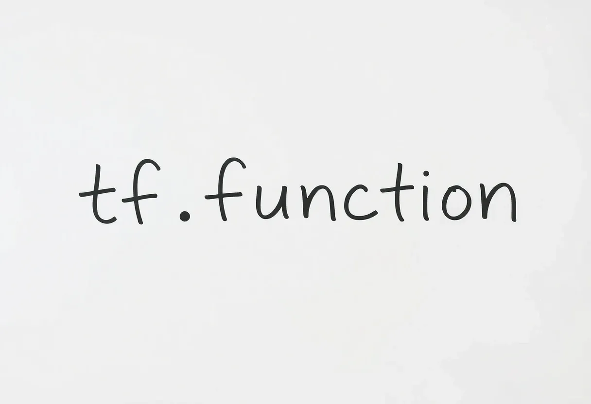 The text "tf.function" on a white board