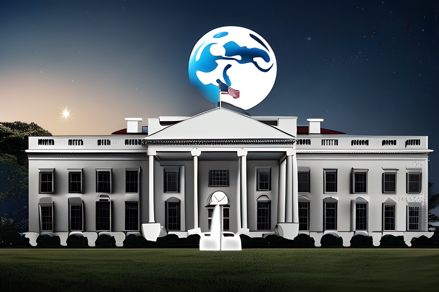 the Whitehouse on the moon.