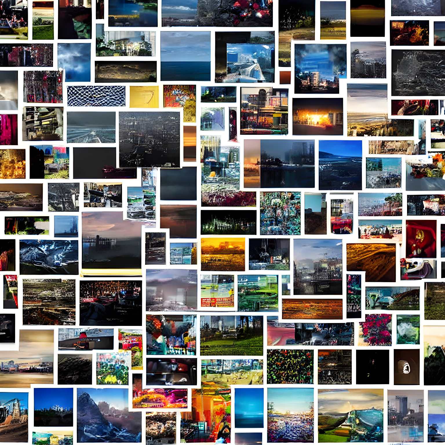 thousands of images organized together in small frames