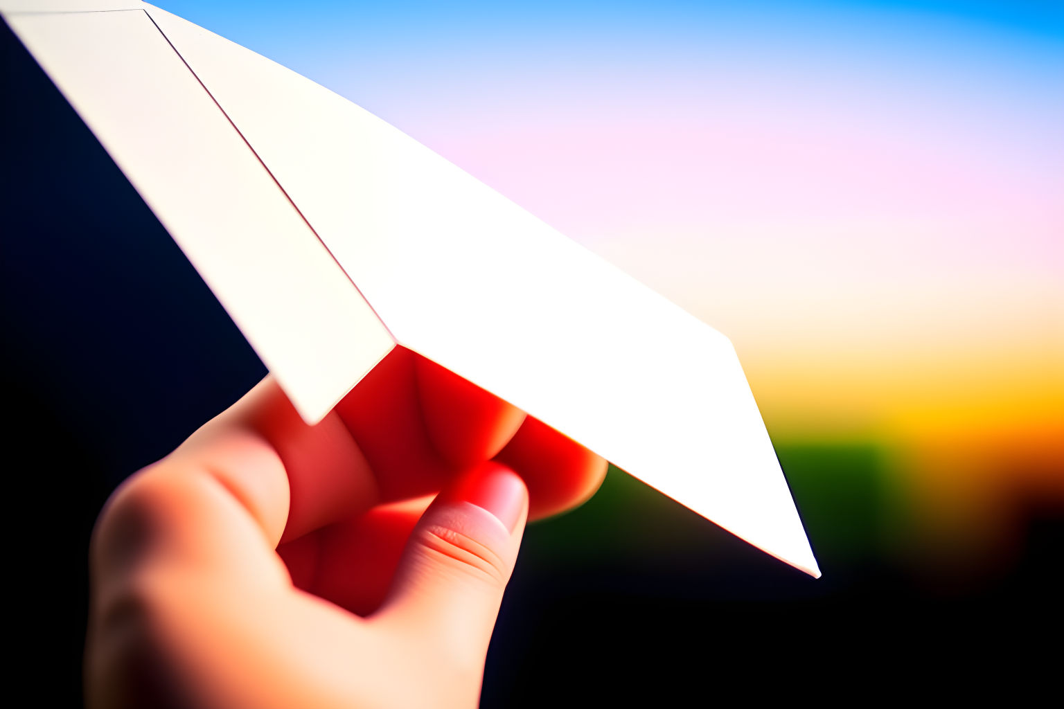 throwing a paper plane