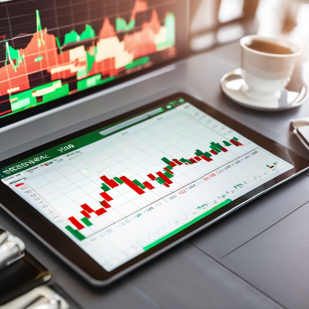 trading chart on a laptop screen