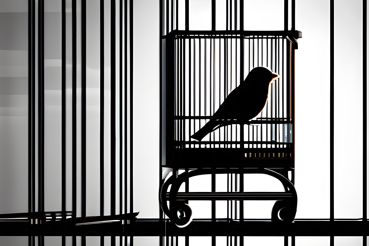 twitter bird in cage