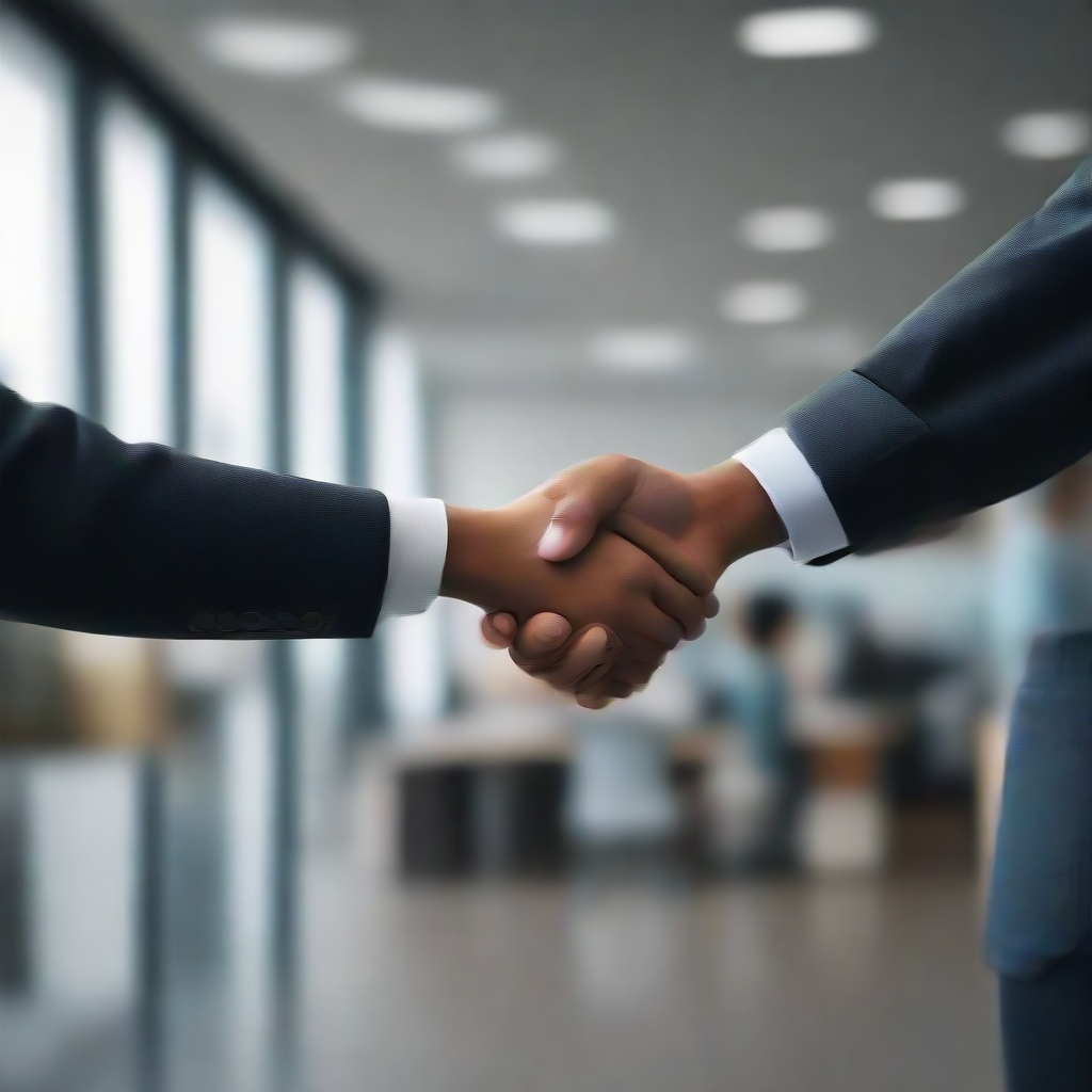 two people holding each other's hands in an office setting