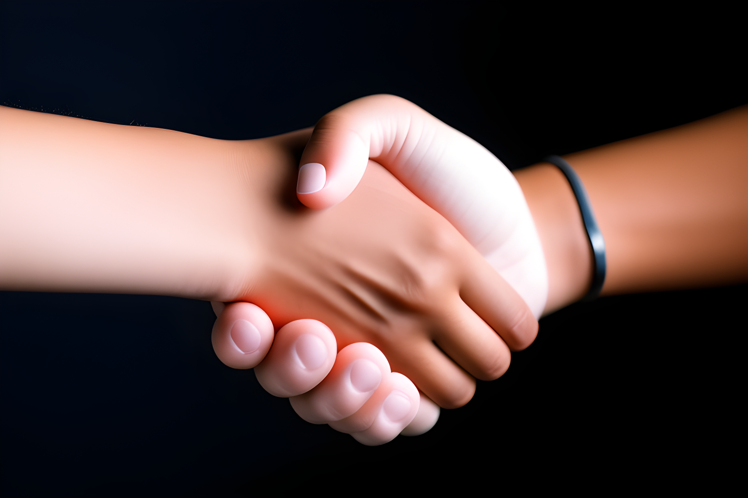 two people shaking hands