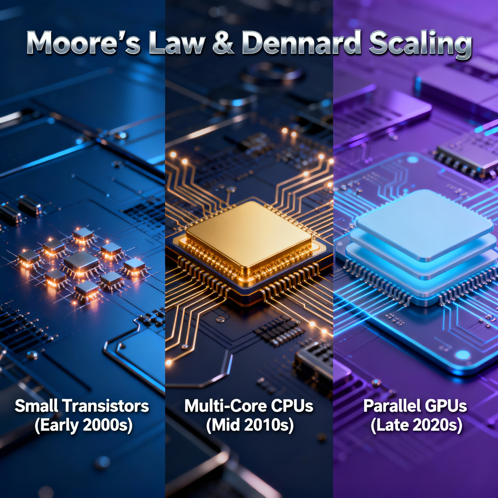 Why Machine Learning Loves GPUs: Moore’s Law, Dennard Scaling, and the Rise of CUDA & HIP