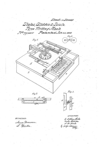 Typewriter Was Patented