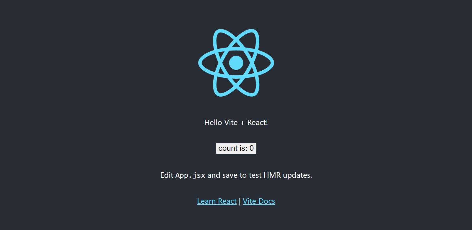 New Vite + React App