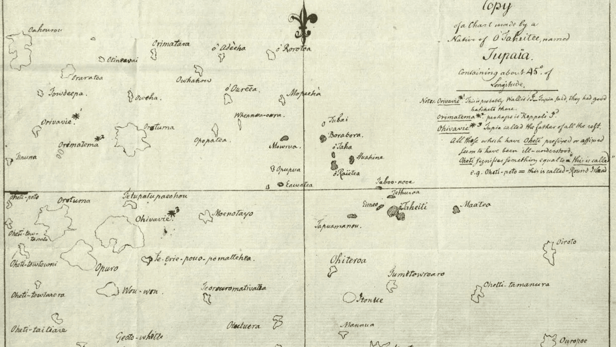 Source: https://www.stuff.co.nz/national/101871481/legendary-map-of-pacific-by-james-cooks-tahitian-navigator-tupaia-finally-unlocked 