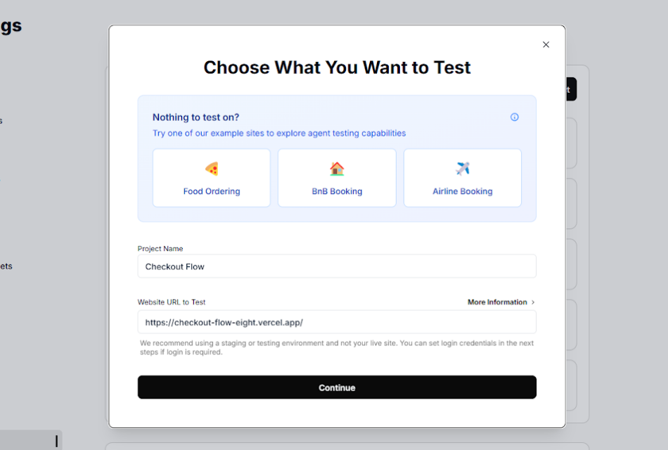 What you want to test