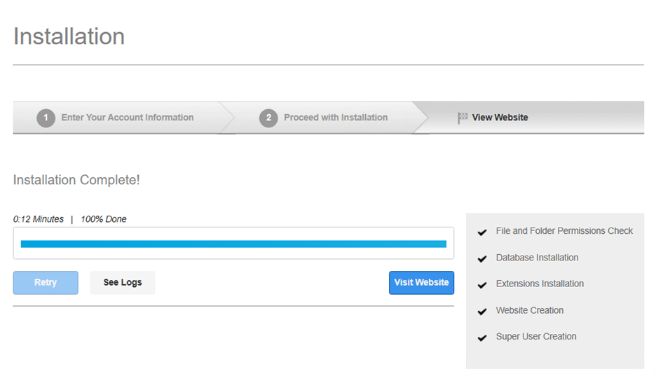 Check the logs before proceeding