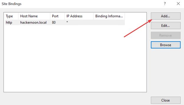 Add a new binding for client-a.com