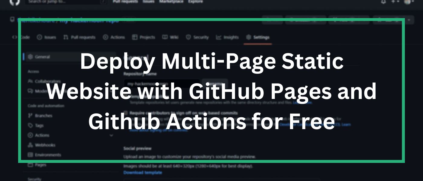 Как бесплатно развернуть многостраничный статический веб-сайт с GitHub  Pages и GitHub Actions