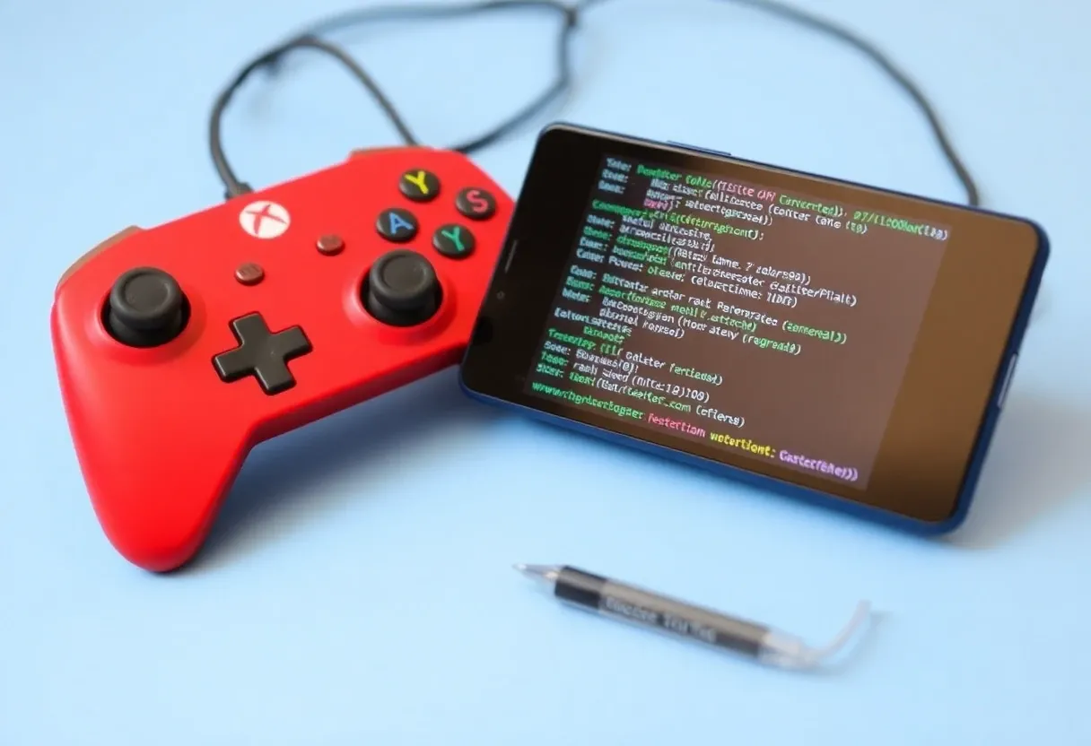 writing code with a game controller