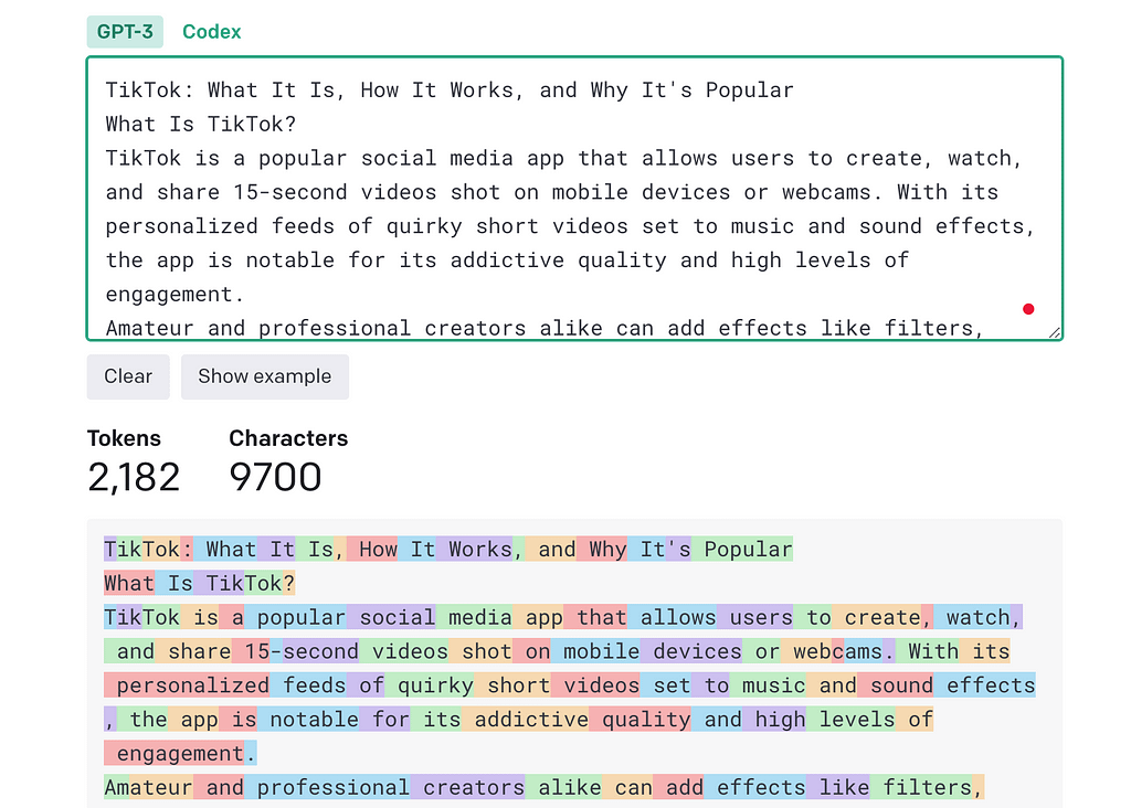 gpt-3 pricing estimate token usage (tokenizer)