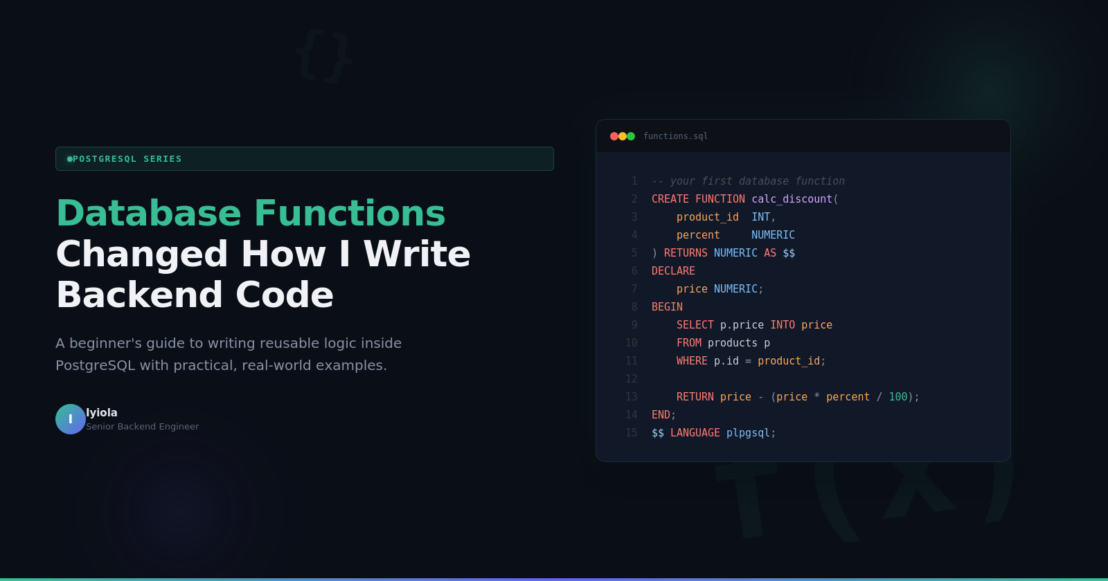 Mastering Database Functions: A Beginner's Guide to Simplifying Backend Code