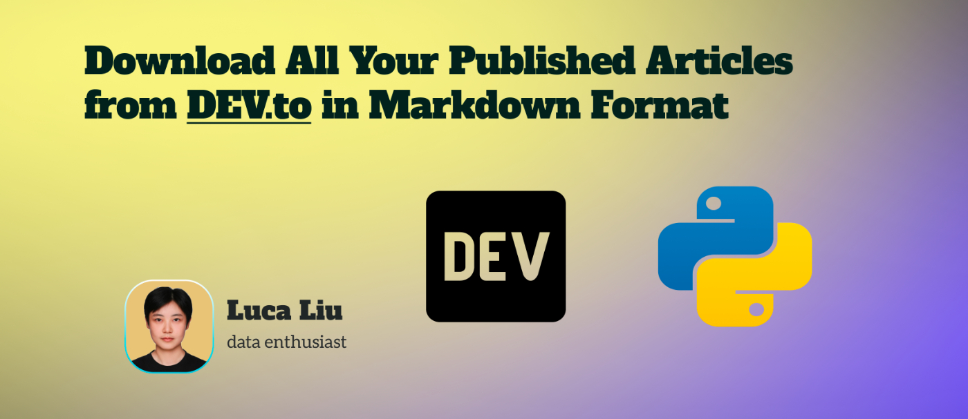 How to Backup Your DEV.to Articles Locally in Markdown Format