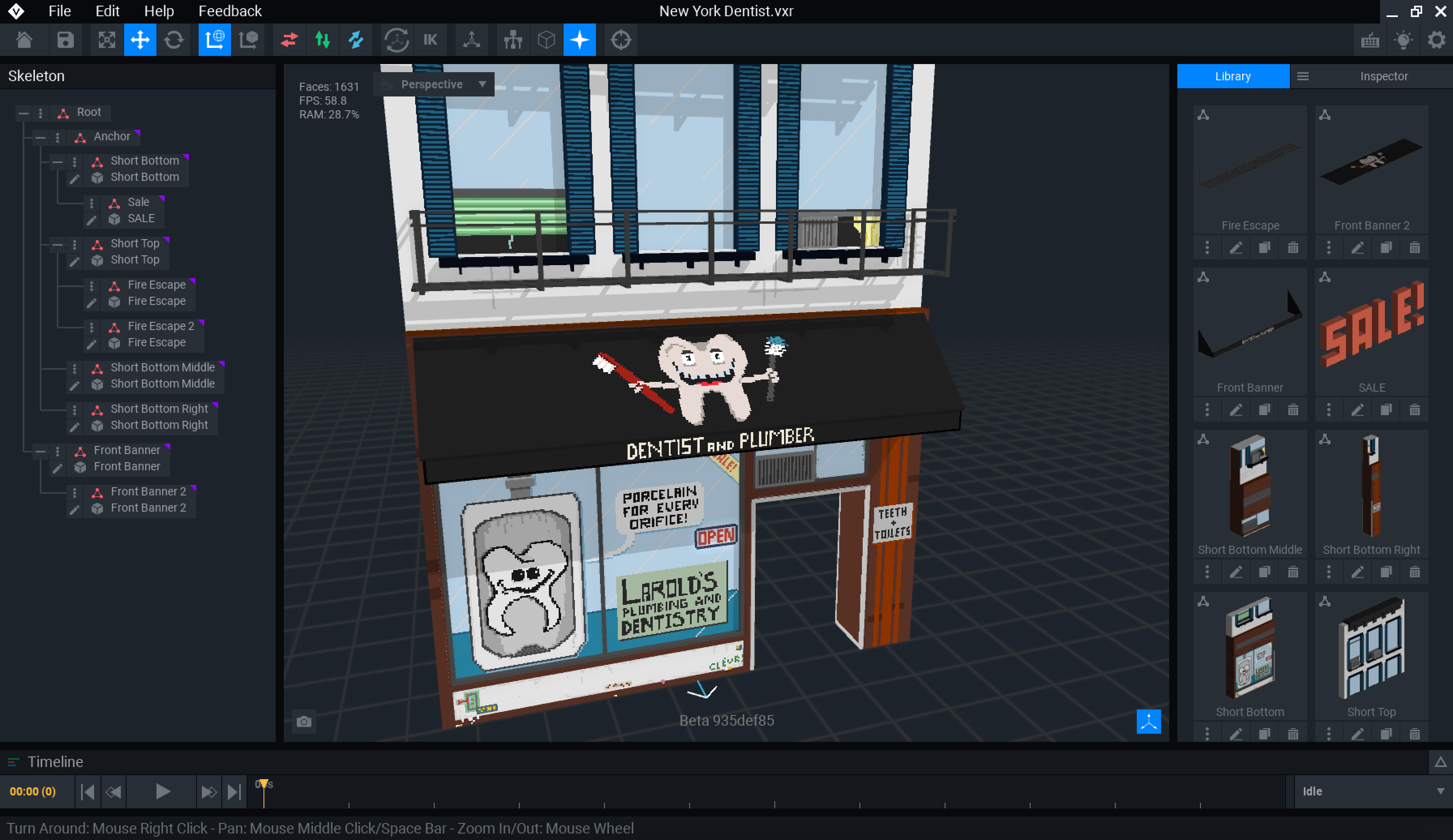 Snapshot of a building I created in VoxEdit