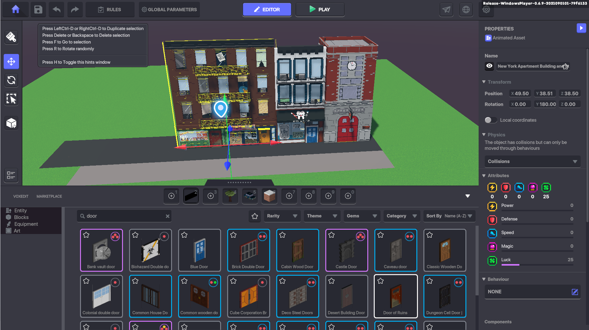 The same asset is now directly imported to Game Maker and dropped onto a LAND