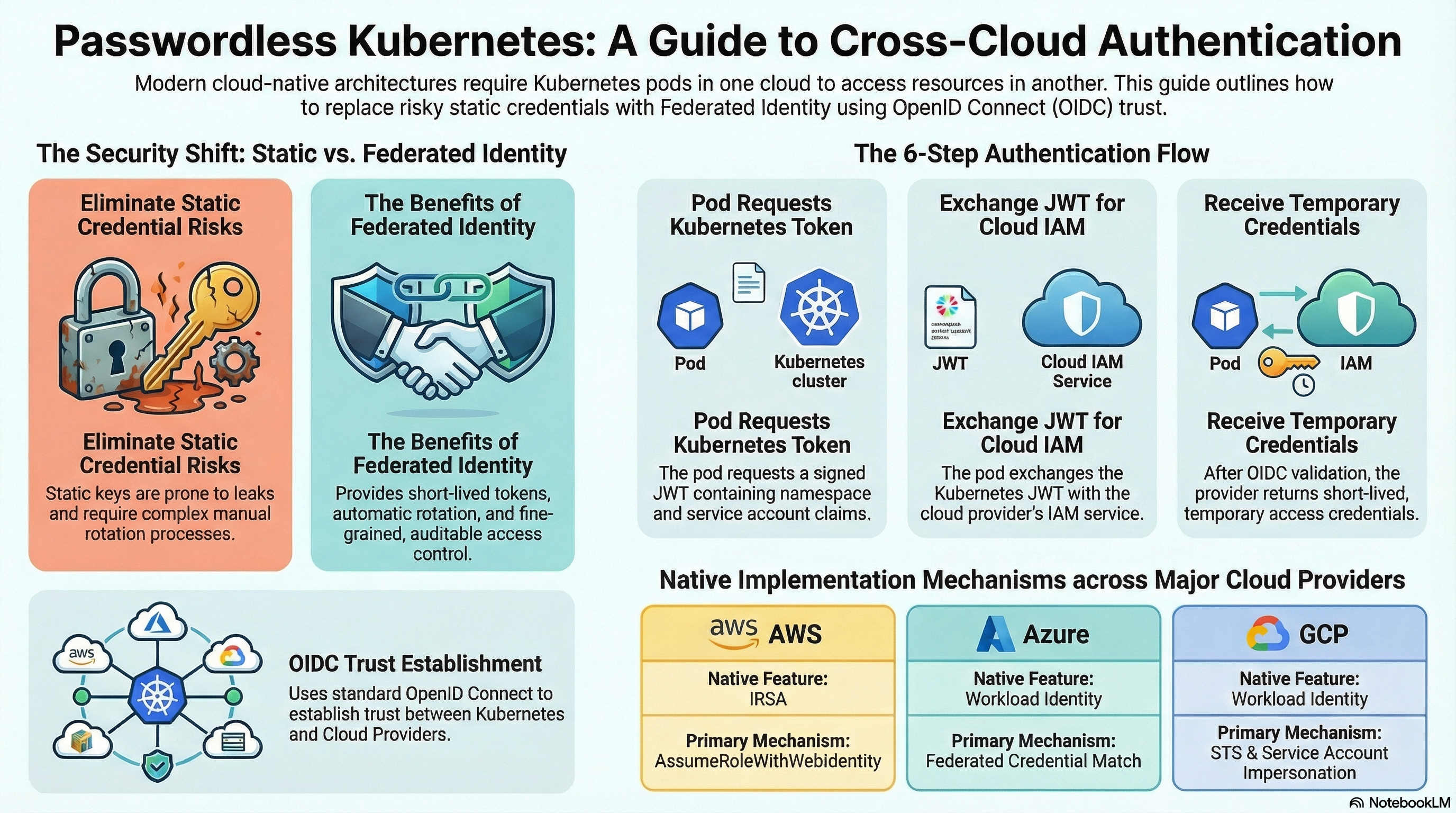 The Clean Way to Access AWS, Azure, and GCP From Kubernetes (No Secrets, No Rotations)