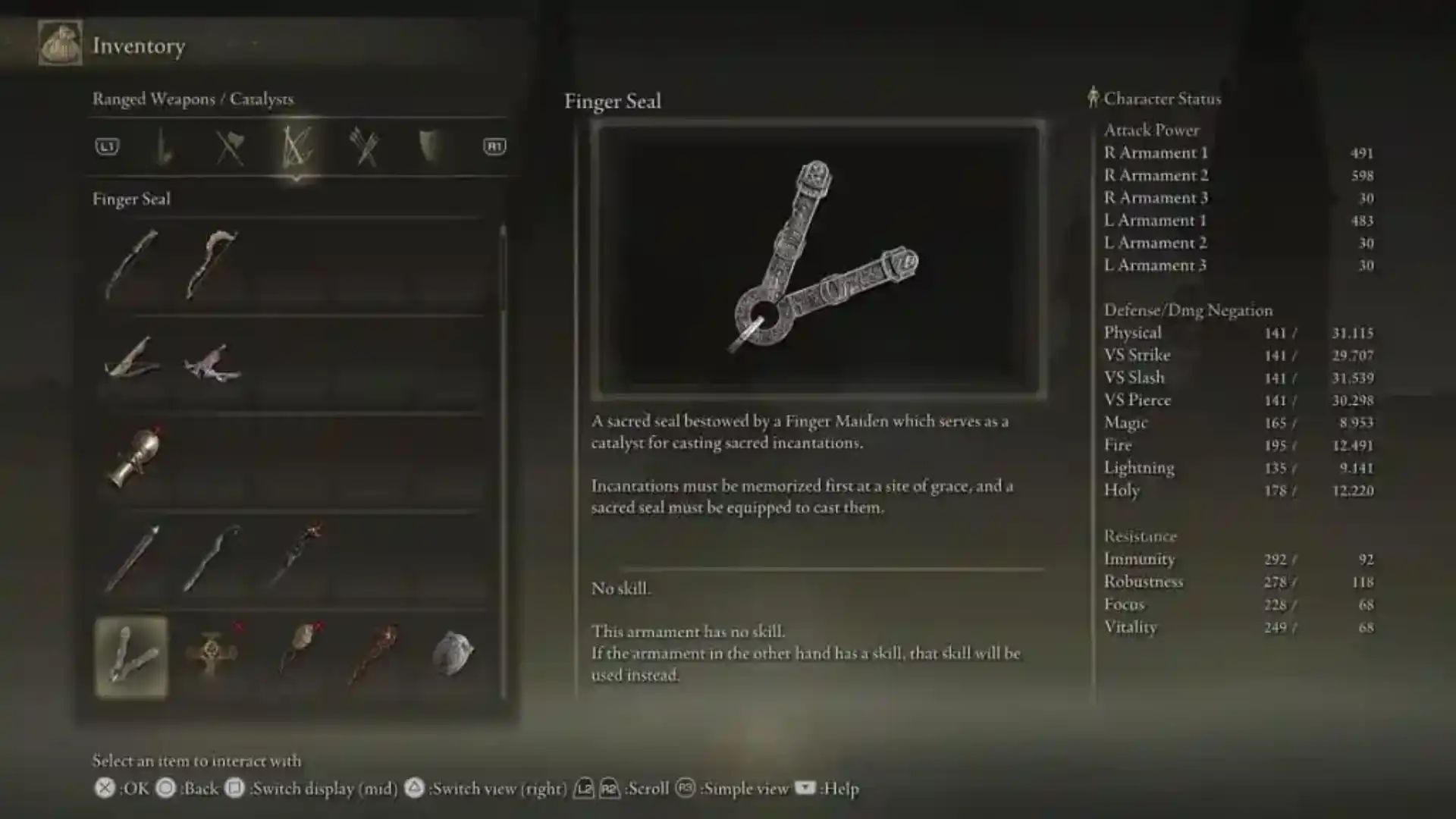 Finger Seal weapon in Elden Ring.