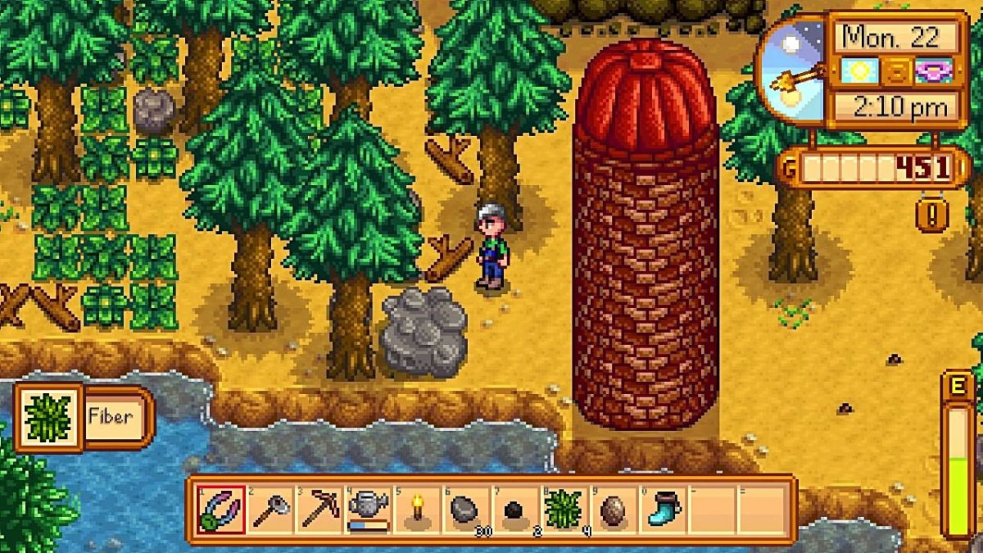 Use clay to build a silo early in your farm in Stardew Valley.