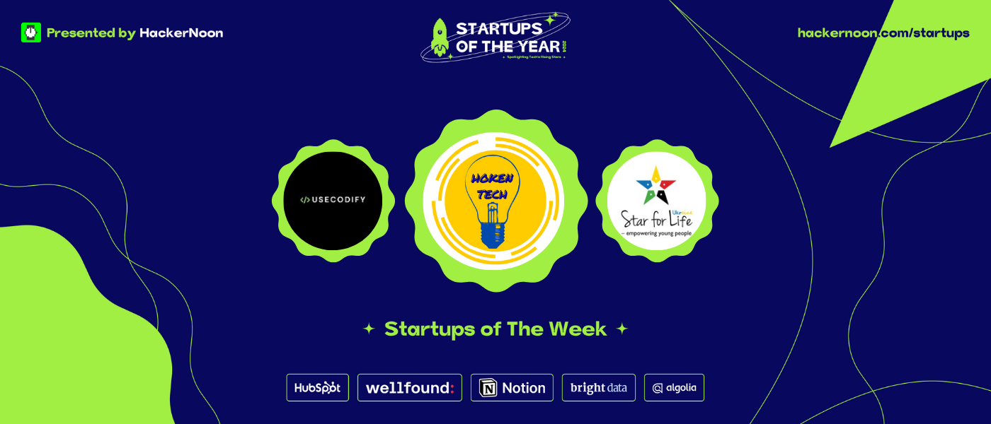 Meet UseCodify, Hoken Tech & Star for Life Ukraine: HackerNoon Startups of The Week