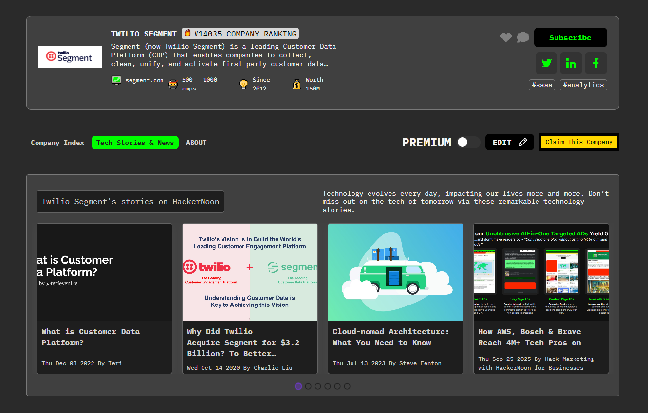 Meet Twilio Segment: HackerNoon Company of the Week