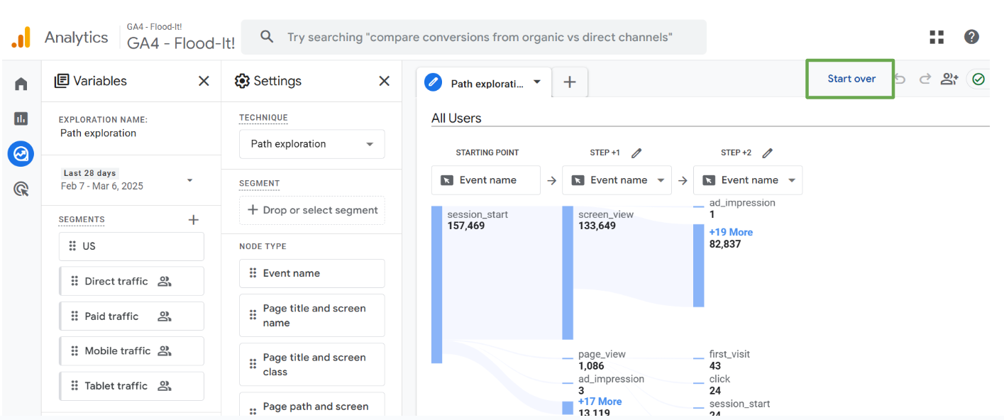 #Step 2: Start a New Exploration
