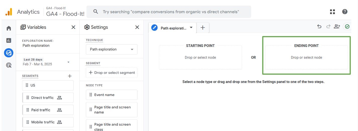 #Step 3: Select an Ending Point