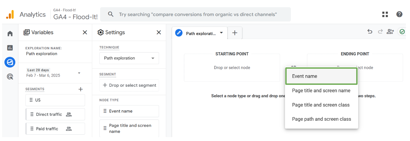 #Step 4: Choose the Key Event
